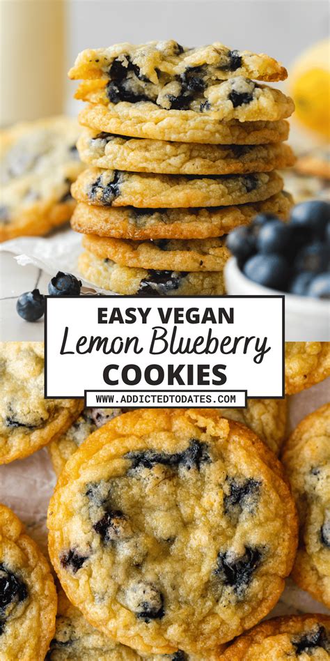 Lemon Blueberry Cookies Vegan Addicted To Dates