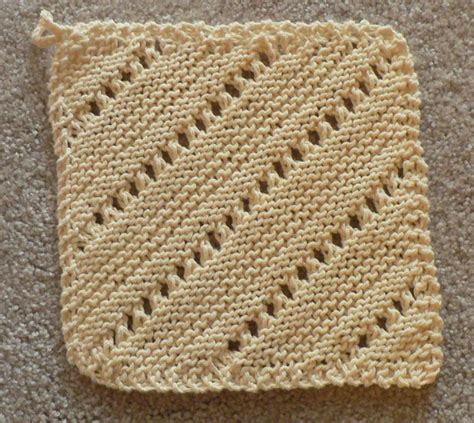 Ravelry Simple Ridge And Eyelet Dishcloth By Lily Sugarn Cream And