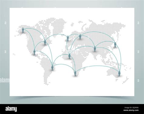 Mapa Del Mundo Vector Punteado Con Enlaces Imagen Vector De Stock Alamy