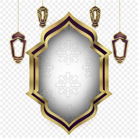 Elegant Gold Border PNG Image Islamic Gold Frame Elegant Border Design