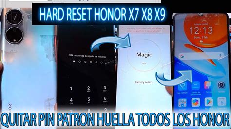 HARD RESET HONOR X7 QUITAR PIN PATRON HUELLA HONOR CMA LX3 LX2 YouTube