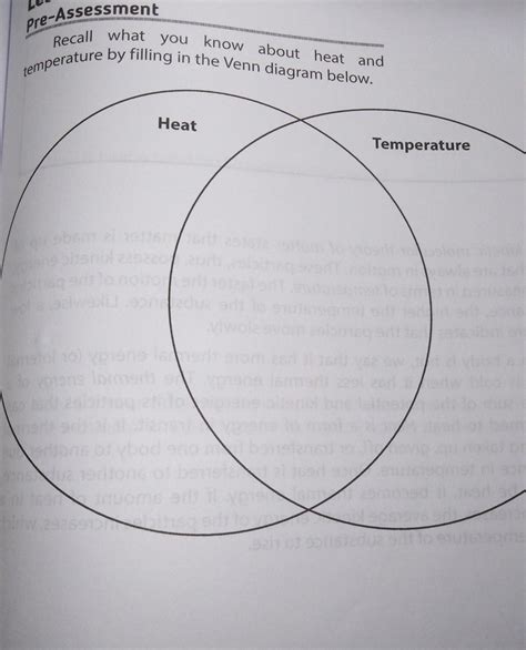 Similarities Of Heat And Temperature Venn Diagram Art Artkle