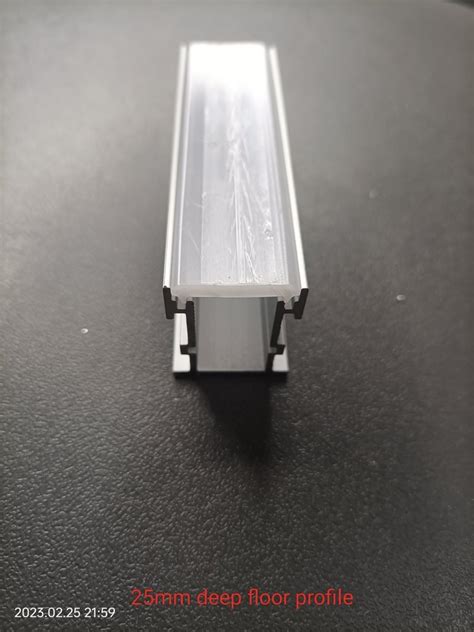 Rose Gold 30 MM Deep Floor Led Aluminium Profile For Kitchen Shutter