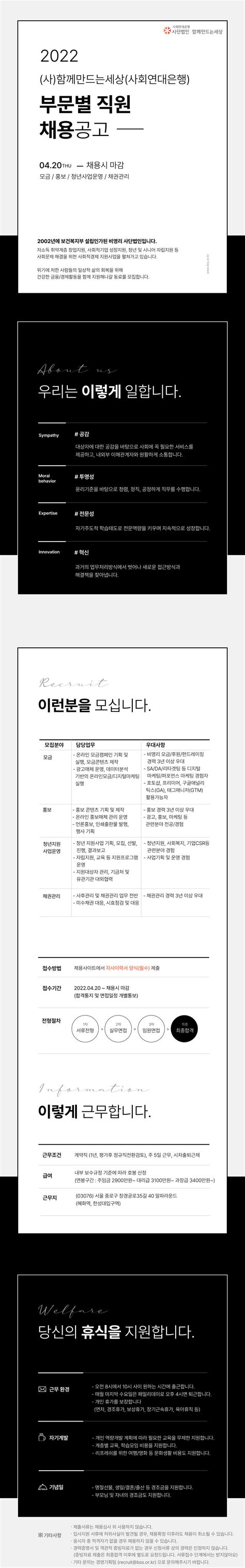 채용시마감 사함께만드는세상사회연대은행 부문별모집 시민사회단체연대회의 구인구직 소식들