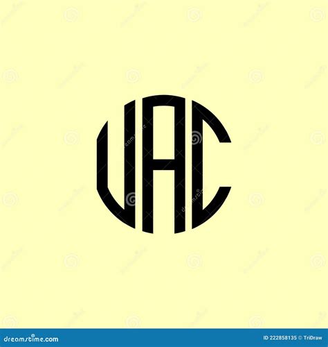 Creative Rounded Initial Letters UAC Logo Stock Illustration