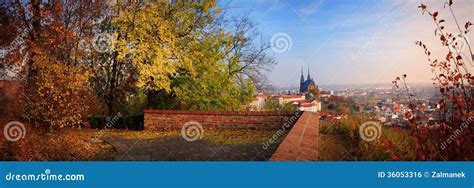 Panorama from Brno castle stock photo. Image of architecture - 36053316