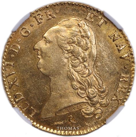 Louis XVI Double Louis d or à la tête nue 1790 A Paris NGC MS 62