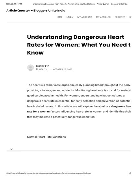 What Is A Dangerous Heart Rate For A Woman