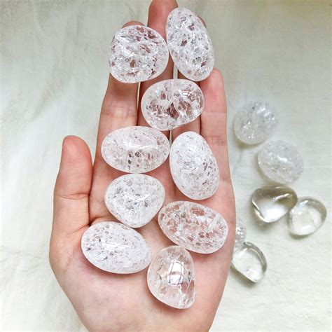 Crackled Quartz Xq Tumbled Stones — Shimmer And Light