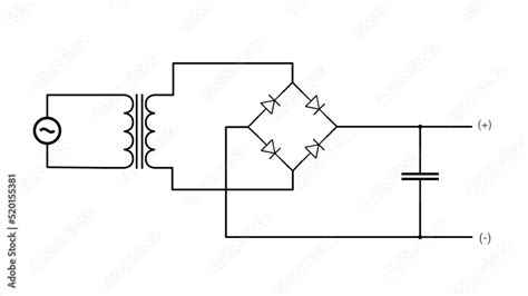 Ac To Dc Converter Circuit Diagram With Transformer Full Wave