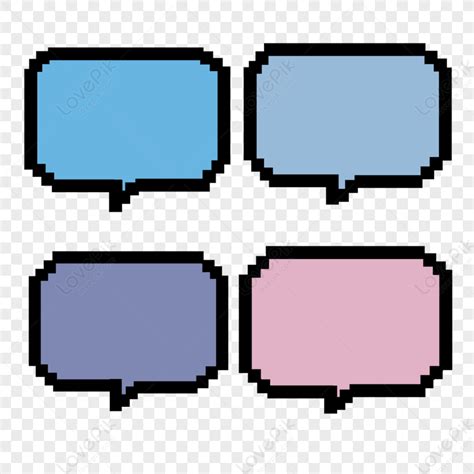 Dialog Color Pixel Art Text Boxpixel Winddialogue Bubble Png Picture