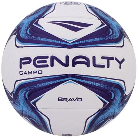 Bola Penalty Campo Bravo XXIV Unissex 5213591036 Branco Azul Botoli