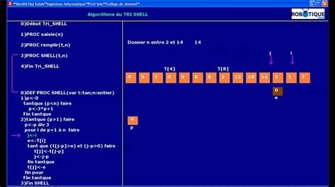 Simulation Graphique De L Algorithme De Tri Shell YouTube