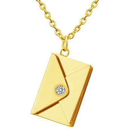 Amazon Ruibeila Personalized Envelope Necklace Custom Love Letter