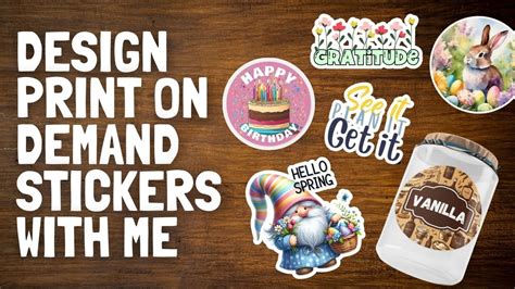 Design With Me Print On Demand Stickers Youtube