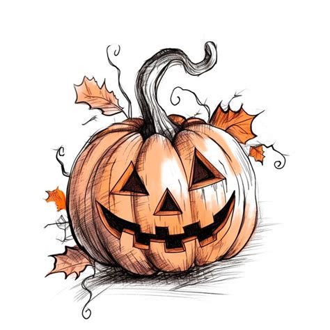 Un Dessin Effrayant D Halloween Photo Premium