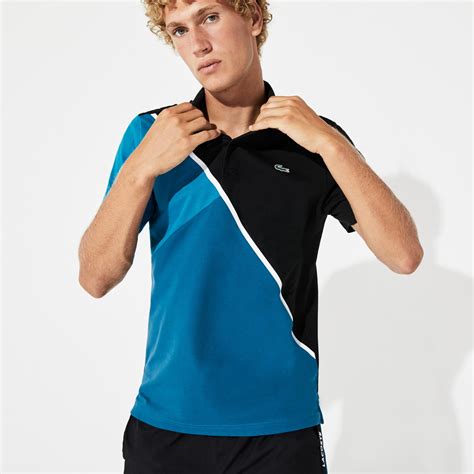 Mens Lacoste Sport Colourblock Ultra Light Cotton Tennis Polo Shirt