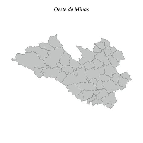 Map Of Oeste De Minas Is A Mesoregion In Minas Gerais With Borders