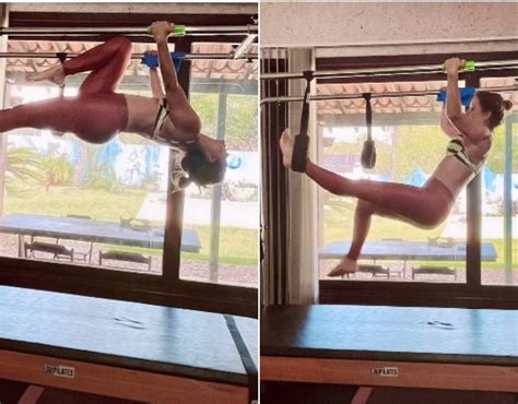 Paloma Duarte Mostra Elasticidade Durante Pilates Muito Mais Do Que