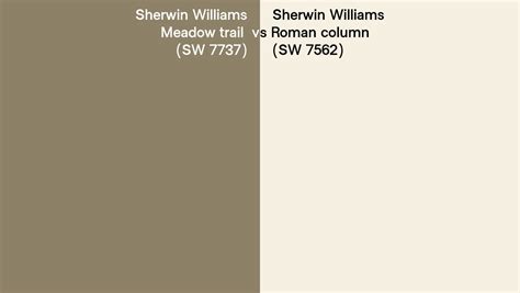 Sherwin Williams Meadow Trail Vs Roman Column Side By Side Comparison