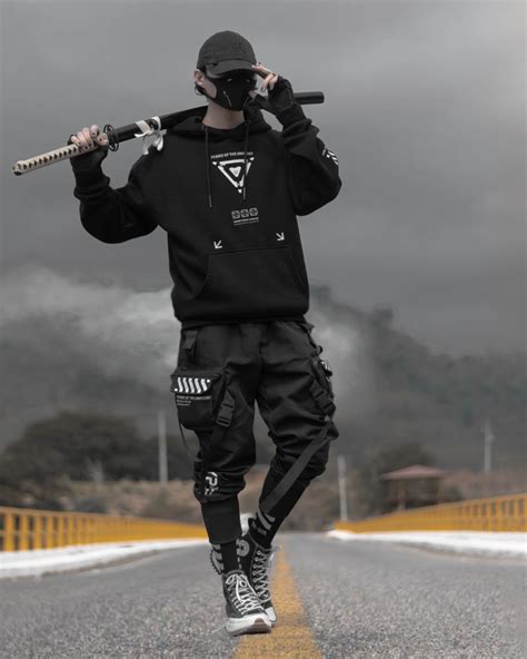 Techwear Outfit Men Casual Techwear Mens Techwear Cyberpunk Fashion