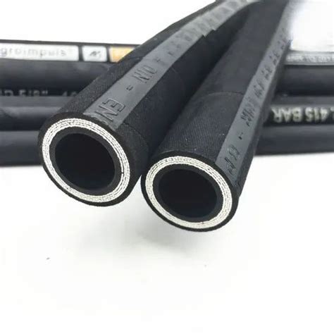 Round Rubber Hydraulic Spiral Hose Pipe For Industrial High Tensile