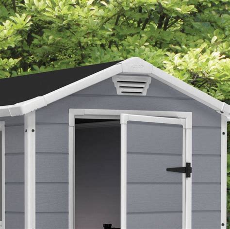 Keter Manor 4 Ft W X 6 Ft D Vertical Resin Outdoor Storage Shed Ideal For Patio Outdoor