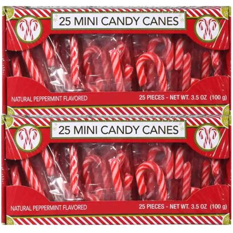 Mini Candy Canes 50 Individually Wrapped 7 0 Oz Total