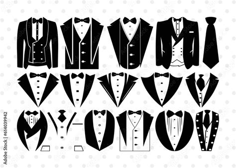 Tuxedo Silhouette Tuxedo Svg Bow Tie Svg Bow Svg Tie Svg Tuxedo