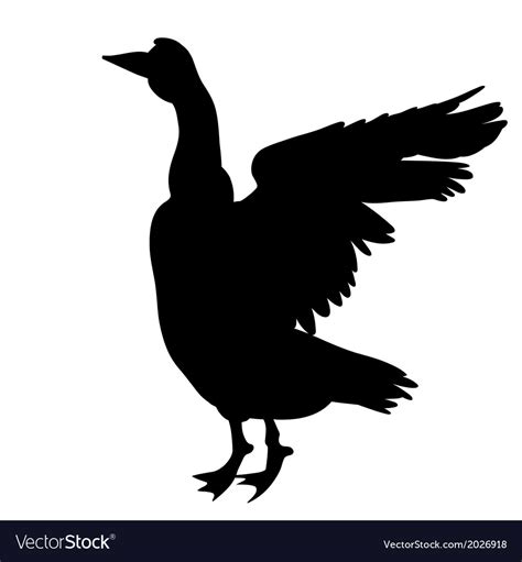 Goose silhouette Royalty Free Vector Image - VectorStock