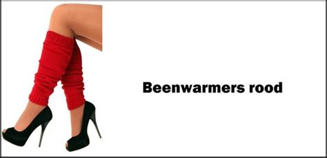 Paar Beenwarmers Rood Thema Feest Festival Party Fun Beenwarmer