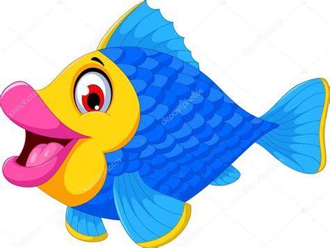 Cute fish cartoon swimming — Stock Photo © starlight789 #126814850