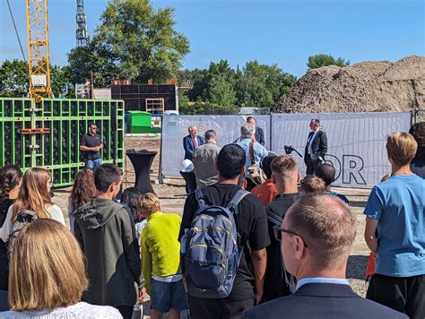 Grundsteinlegung des neuen Schulgebäudes Schloß Gymnasium Benrath