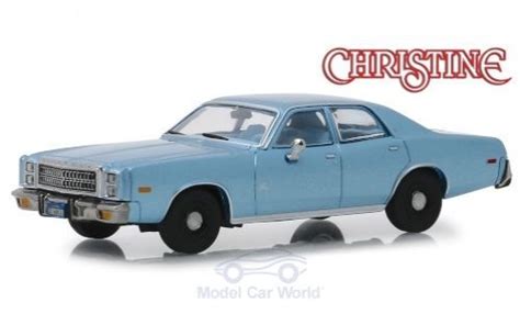 Modellautos Plymouth Fury 1 43 Greenlight Metallise Blau Christine 1977