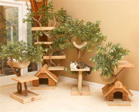 Unique Cat Tree Houses with Real Trees from Pet Tree House - DigsDigs