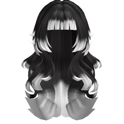 Lush Wavy Grunge Wolf Hair Black To White Roblox Item Rolimon S