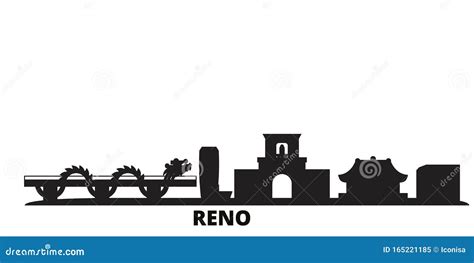 Reno Skyline Silhouette. Cartoon Vector | CartoonDealer.com #207709847