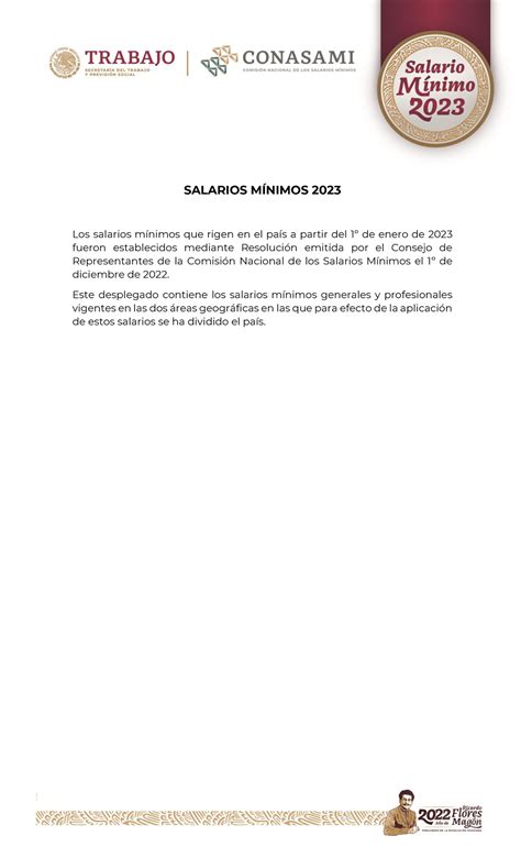 Tabla De Salarios M Nimos 2023 Salarios MÍnimos 2023 Los Salarios Mínimos Que Rigen En El País