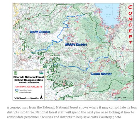 Eldorado National Forest To Consolidate Redraw Districts Mother Lode