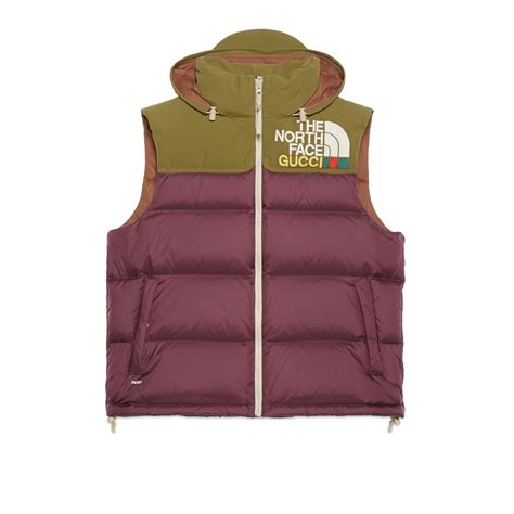 Gucci The North Face X Padded Vest In Brown Modesens