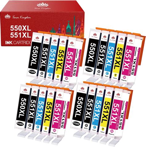 Ejet Compatible Cartouches D Encre Remplacement Pour Canon 550XL 551XL