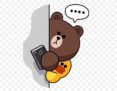 Line Friends Sticker Brown Bear, PNG, 496x640px, Line Friends, Bear, Brown Bear, Brown Line ...