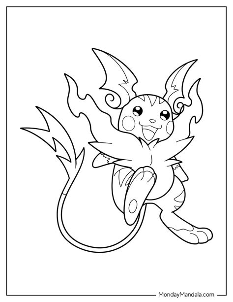 Raichu Coloring Pages Free Pdf Printables Artofit