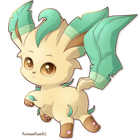 Chibi Leafeon By Rainbowrose912 On Deviantart