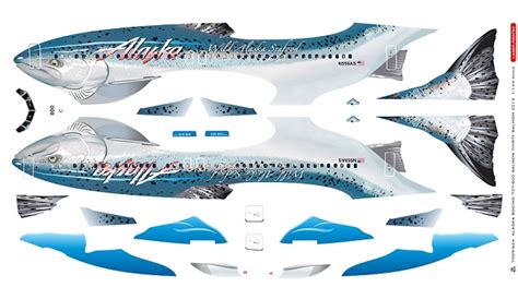 8aDecs Decals Catalogue ALASKA 737 800 SALMON 2012 LIVERIE DECALSET