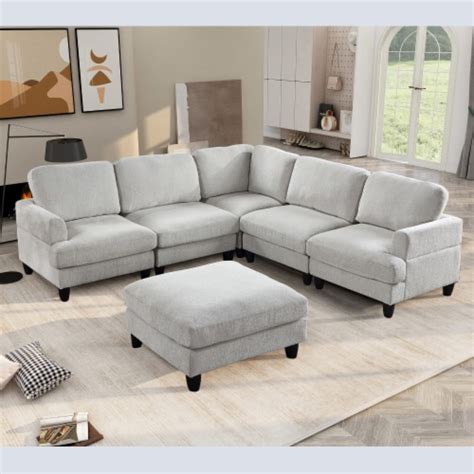 Simplie Fun Modular Sectional Sofa Couch With Ottoman Comfort Meets