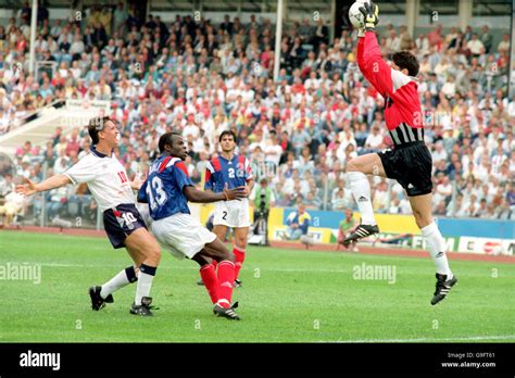 Football Euro 92 Groupe Angleterre France Malmo Stadion Banque De