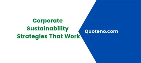 Corporate Sustainability Strategies And Why It Is Important