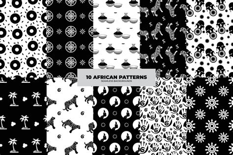 Tribal seamless pattern set. African print. Colorful abstract ...