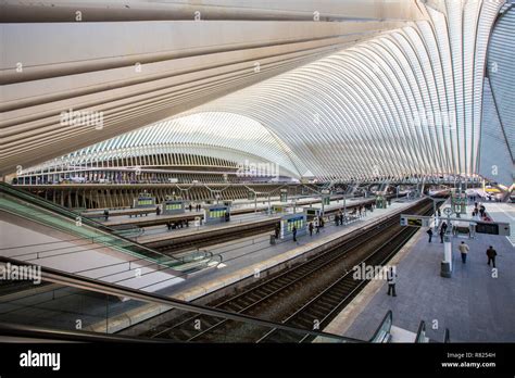 Railway Station Of Li Ge Gare De Li Ge Guillemins Designed By The